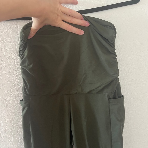 Lot of 3 Maternity Leggings Green and Black - Picture 6 of 15